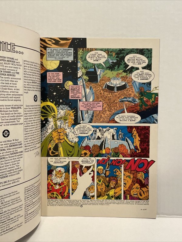 The New Teen Titans #15 1984 Series