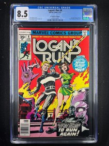 Logan's Run (1977) #6 CGC 8.5 Off-White Pages 35 Cent Price Variant (4278115003)