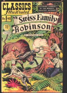 Classics Illustrated #42 no date-Swiss Family Robinson by Jonathan Wyss-HRN 7...