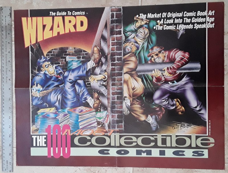 Wizard The 100 Most Collectible Comics 1992 Will Eisner Poster see note