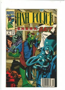 Fish Police #6 VF+ 8.5 Newsstand Marvel Comics 1993