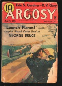 Argosy 1/26/1935-Air war story by George Bruce-Erle Stanley Gardner-Jan of Th...