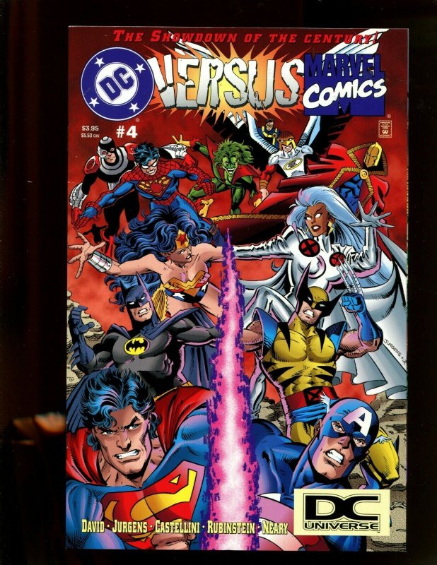 DC VERSUS MARVEL COMICS #4 (9.2) DCU VARIANT COVER RARE! 1996~