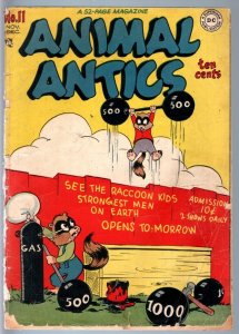 ANIMAL ANTICS #11-1947-RACCOON KIDS-GOLDEN AGE DC-FR FR