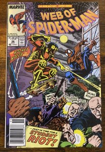 Web of Spider-Man #56 Newsstand Edition (1989)
