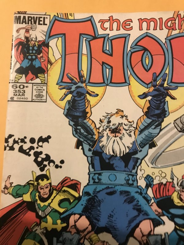 THE MIGHTY THOR #353 : Marvel 3/85 Fn/VF; Walt Simonson, Odin, Loki
