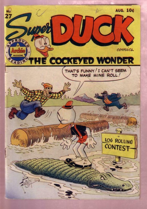 SUPER DUCK #27 1949 AL FAGALY ALLIGATOR-VIOLENT STORIES VG/FN 