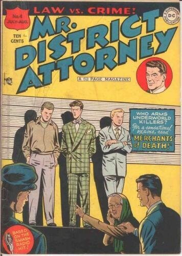 MISTER DISTRICT ATTORNEY (1948-1959) 4 G-VG KIRBY COMICS BOOK 