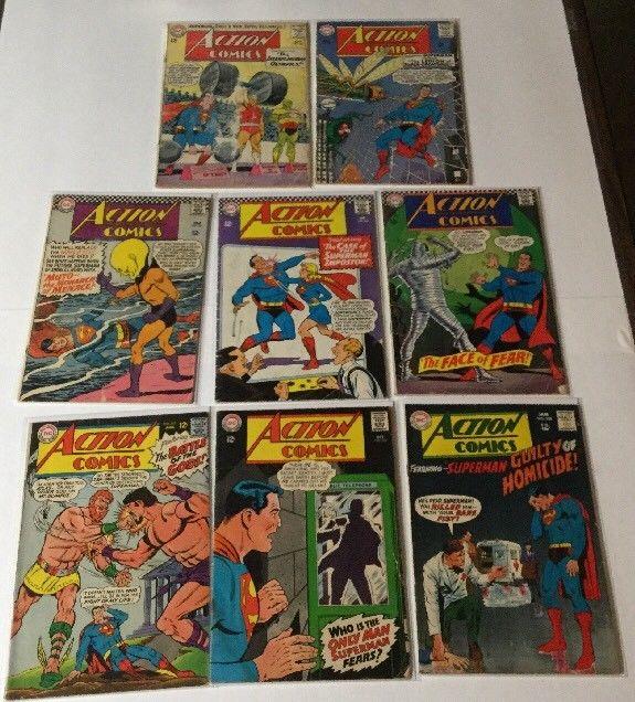 Action Comics 304 326 338 346 349 353 355 358 4.0 Vg Average 304 Is 2.0 Gd