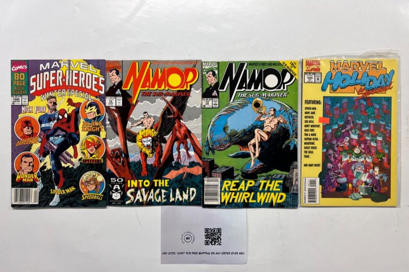 4 Marvel Comics Marvel Holiday # 1+Namor # 13 15+Marvel Super-Heroes # 4 22 JS46