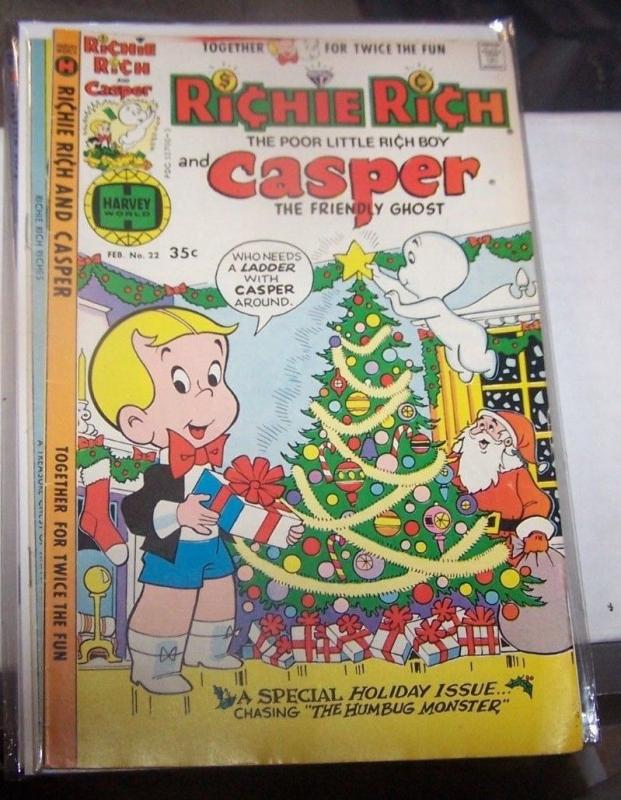 Richie Rich & Casper # 22 ( FEB 1978  Harvey) POOR rich boy  FRIENDLY GHOST 