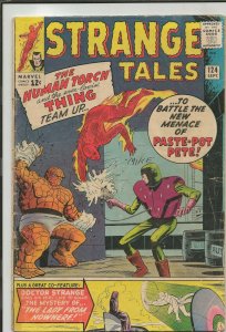 Strange Tales #124 ORIGINAL Vintage 1964 Marvel Comics Thing + Human Torch Begin
