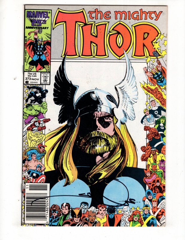 THE MIGHTY THOR #373 SIGNED ON COVER BY WALT SIMONSON