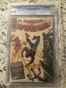 Amazing Spider-Man # 21 FN CGC 6.0 GRADED Marvel COMIC Book Human Torch TJ1