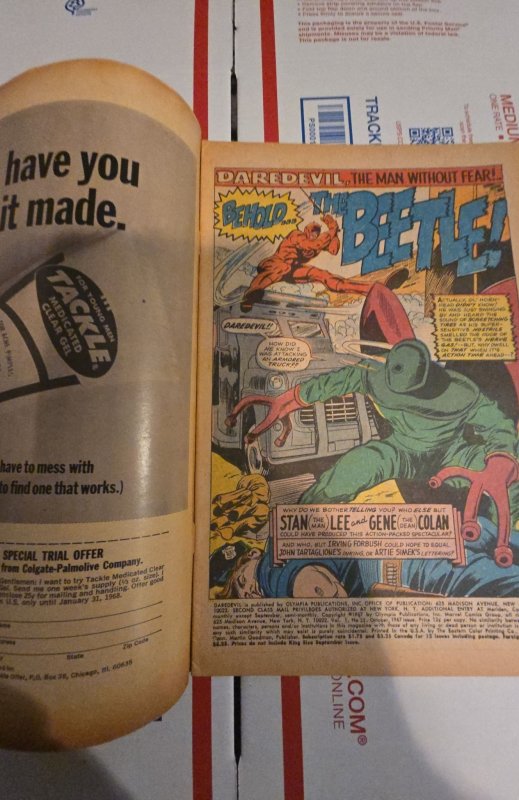 Daredevil #33 (1967) Behind the Beetle the greatest chase