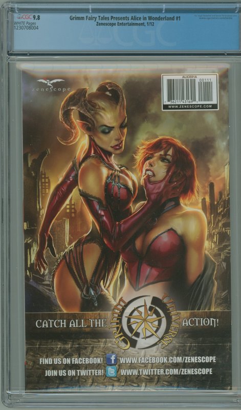 Grimm Fairy Tales Presents Alice In Wonderland #1 (2012) CGC 9.8!