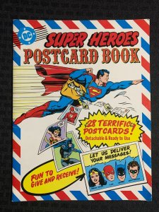 1981 DC Comics SUPER HEROES POSTCARD BOOK Complete FN+ 6.5 Superman Batman Flash