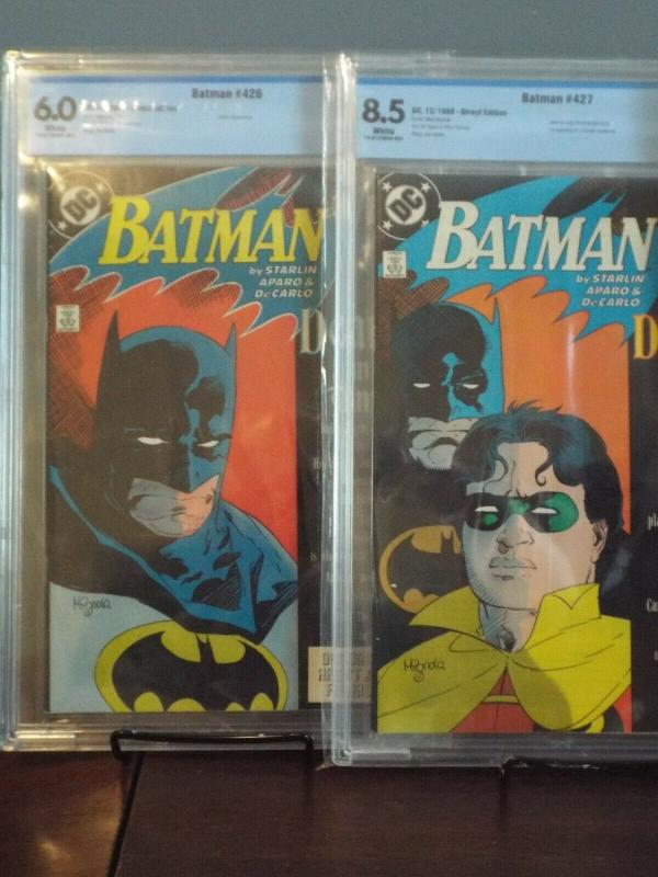 Batman #426, #427, #428, #429 CBCS 6.0 - 8.5 Not CGC, A Death In The Family