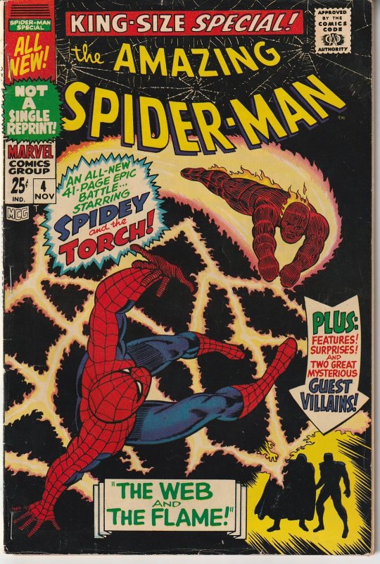 Amazing Spiderman Annual # 4 Spidey and The Torch Go Hollywood !