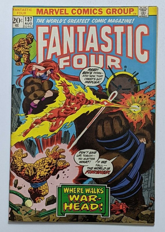 Fantastic Four #137 (Aug 1973, Marvel) F/VF 7.0 Shaper appearance 