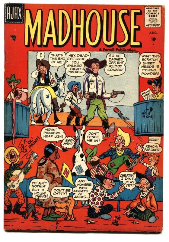 MADHOUSE #2-1957-AJAX-MAD COMIC IMMITATOR-SATIRE--PARODY--WEIRD HUMOR-RARE