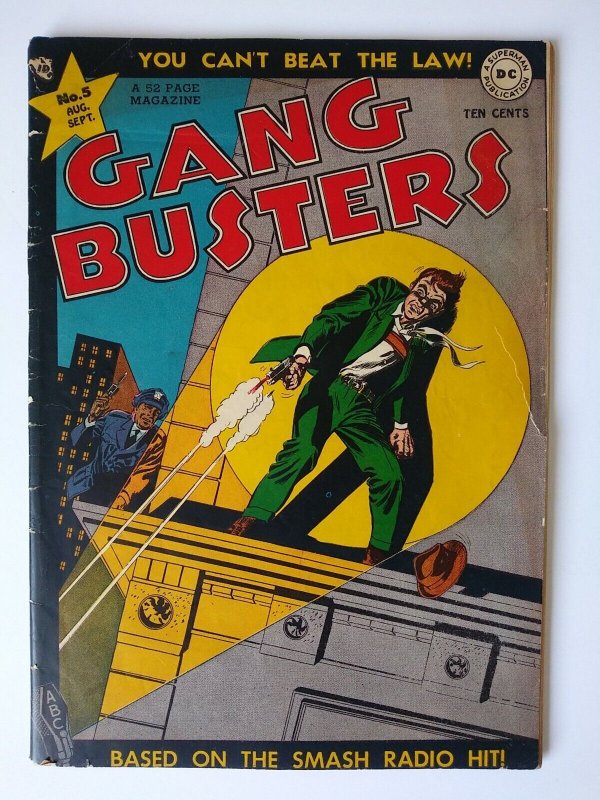 Gang Busters #5 (1948) VERY GOOD  COVER WEAR, TONED PAGES, CREASE IN FRONT COVER