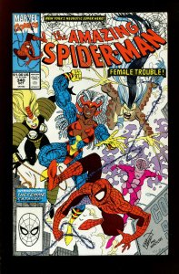 AMAZING SPIDER-MAN #340(DIRECT EDITION) - 1ST APP OF FEMME FATALES (9.0) 1990