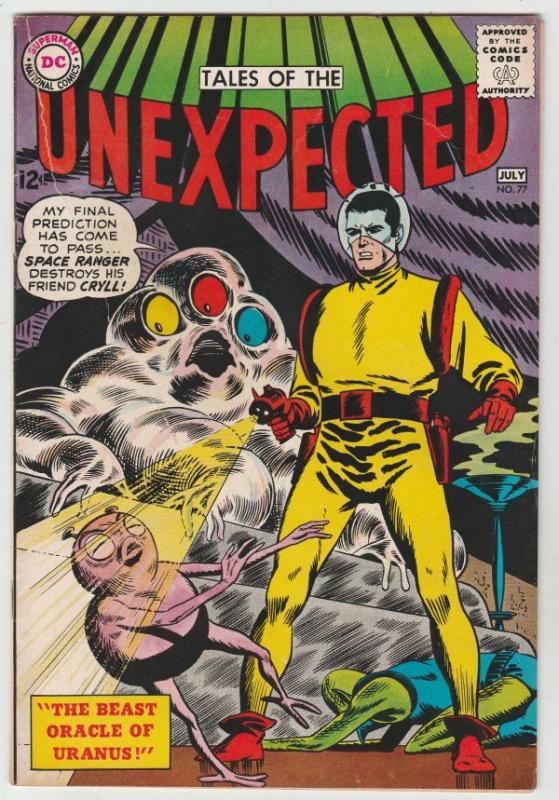 Tales of the Unexpected #77 (Jul-63) VG/FN- Mid-Grade Space Ranger, Cyrl