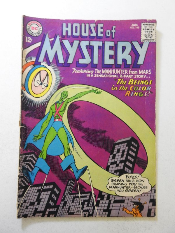 House of Mystery #148 (1965) FR/GD  3 in cumulative spine split, moisture damage