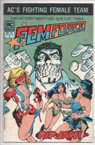 FEMFORCE #2, VF, She-Cat, Rip Jaw, Tara NightVeil, 1985, AC Comics