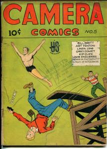 Camera #5 1945-WWII- Linda Lens-Capt Marvel ad-KId Click-Grey Comet-VG