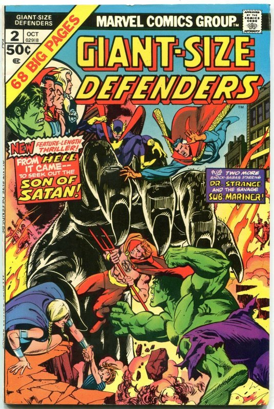 Giant-Size Defenders #2 1974-Son of Satan- Dr Strange- Sub-Mariner