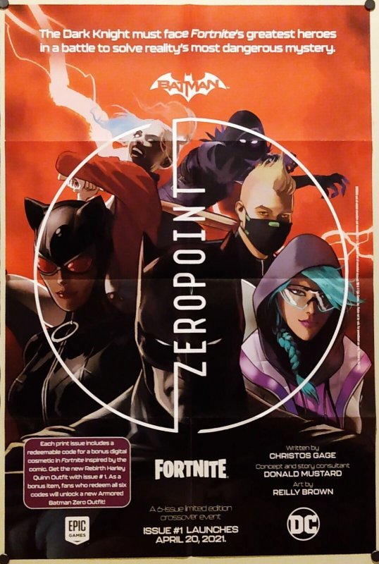 Batman Fortnite Zeropoint #1 Folded Promo Poster (24x36) New! [FP105]