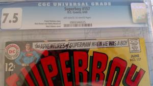 Superboy #157 (Jun 1969, DC) cgc 7.5