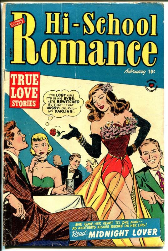 Hi-School Romance #13 1952-Harvey-spicy dancer-Bob Powell story art-G/VG