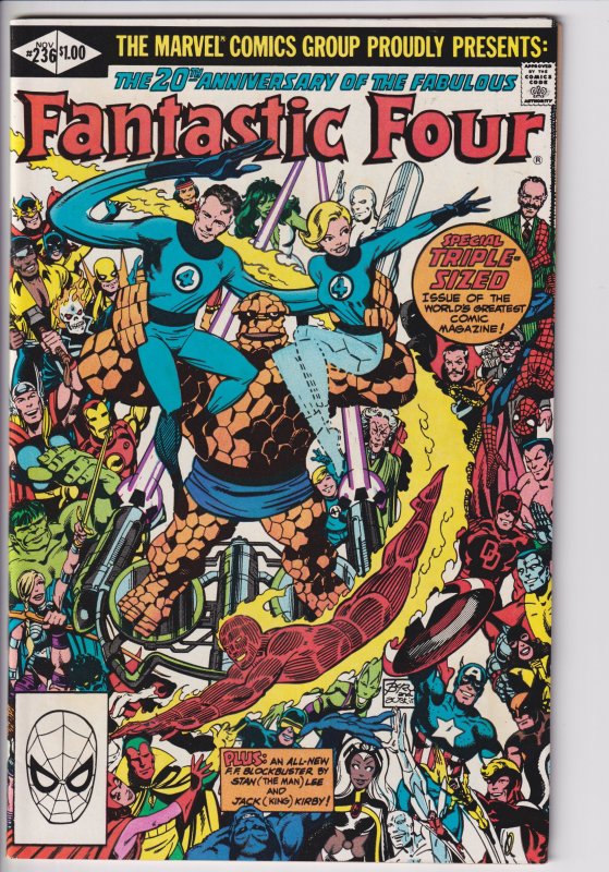 FANTASTIC FOUR #236 (Nov 1981) NM 9.4 off white to white! John Bryne!