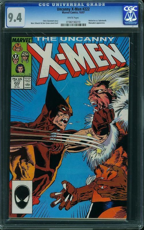 X-Men #222 (1987) CGC 9.4 NM