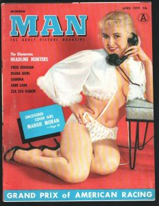 Modern Man 4/1959-Margie Moran-Vikki Dougan-Diana Dors-Sabrina-Eva Gabor-Abbe...