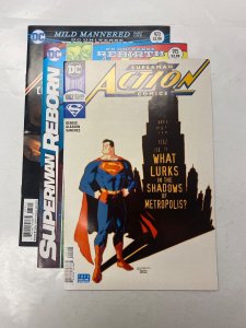 3 Action Comics DC comic books #973 975 1002 111 KM16