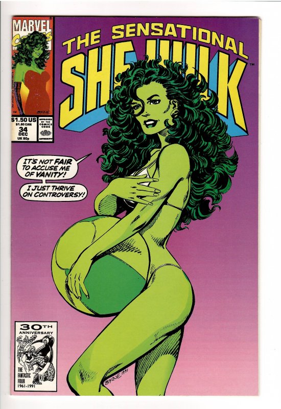 SENSATIONAL SHE HULK # 34 VF/NM 9.0 (bikini) DEMI MOORE HOMAGE