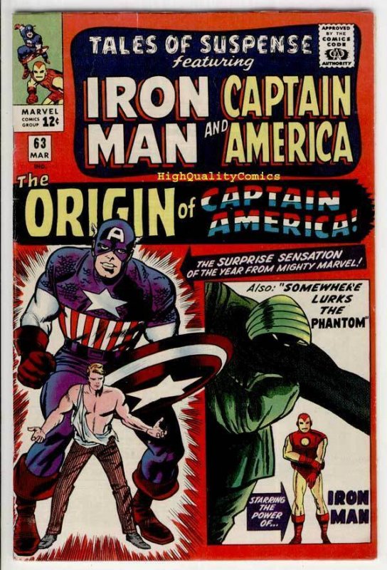 TALES of SUSPENSE #63, FN+, Captain America, Iron Man, 1959, more TOS in store