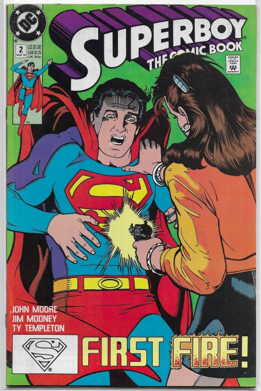 Superboy (vol. 2, 1990) #2 VG (The Comic Book) Maguire cover, TV show