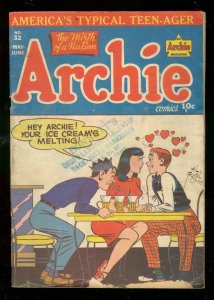ARCHIE COMICS #32 1948-AL FAGALY-JUGHEAD-MEN IN DRAG VG-