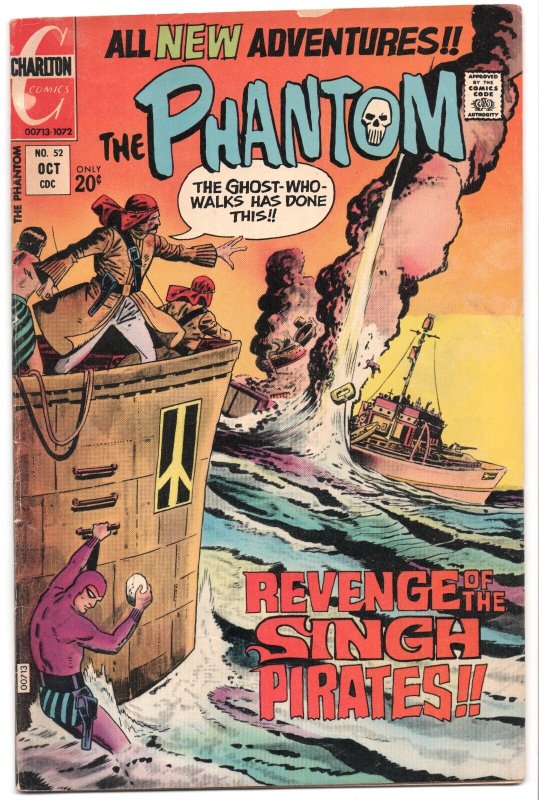 THE PHANTOM # 52 (Charlton Comics 1972)