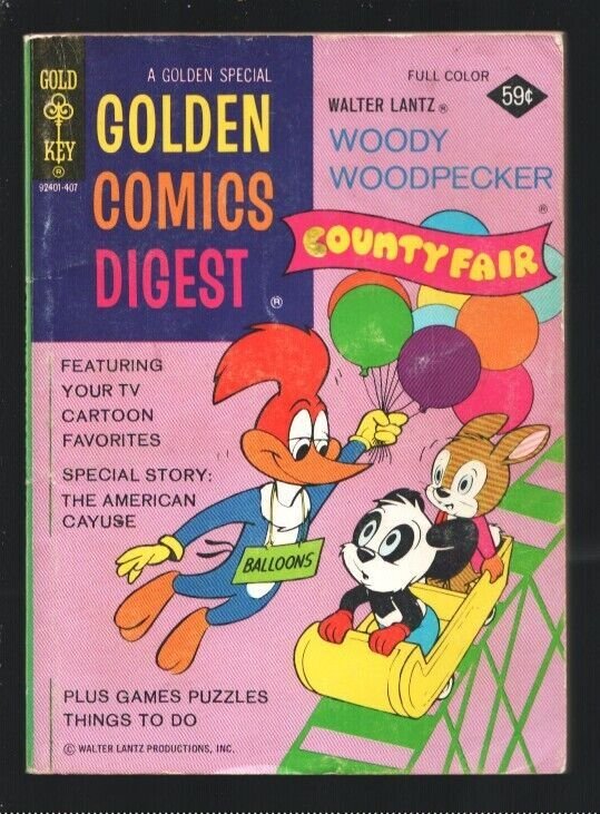 Golden Comics Digest #37 1974-Woody Woodpecker County Fair-Comics-puzzles-gam...