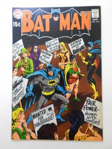 Batman #214 (1969) Batman's Marriage Trap! Beautiful VF- Condition!