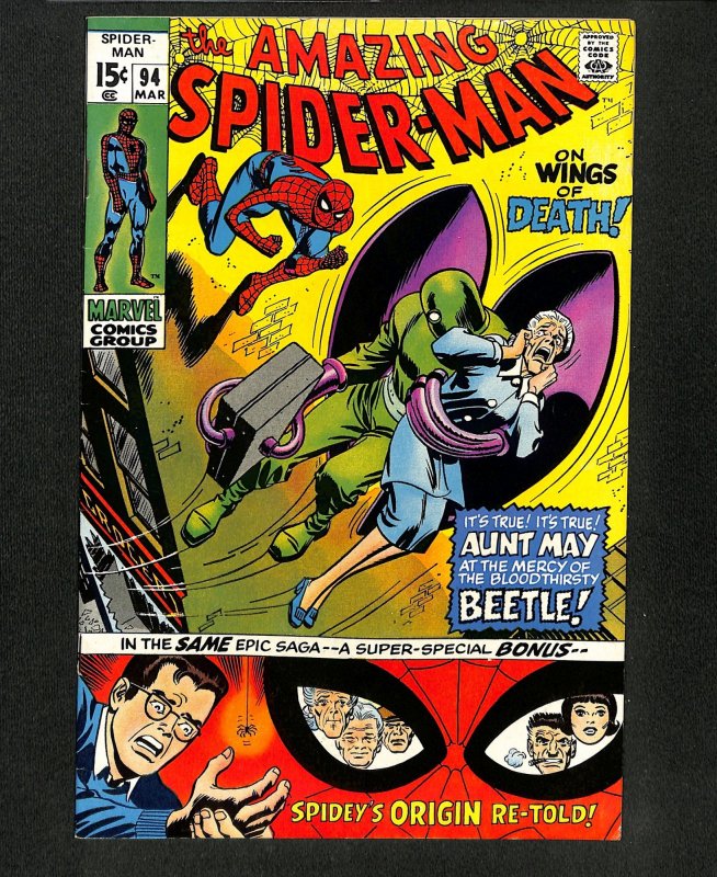 Amazing Spider-Man #94 Beetle Appearance On Wings of Death!