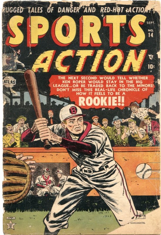 SPORTS ACTION #14-----1952----BASEBALL----BOXING---OLYMPICS---ATLAS---RARE