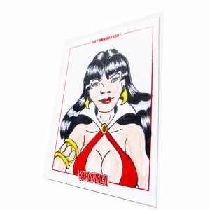 Vampirella 50Th Anniversary Sketch Card By Wilson Ramos Jr Dynamite (D)