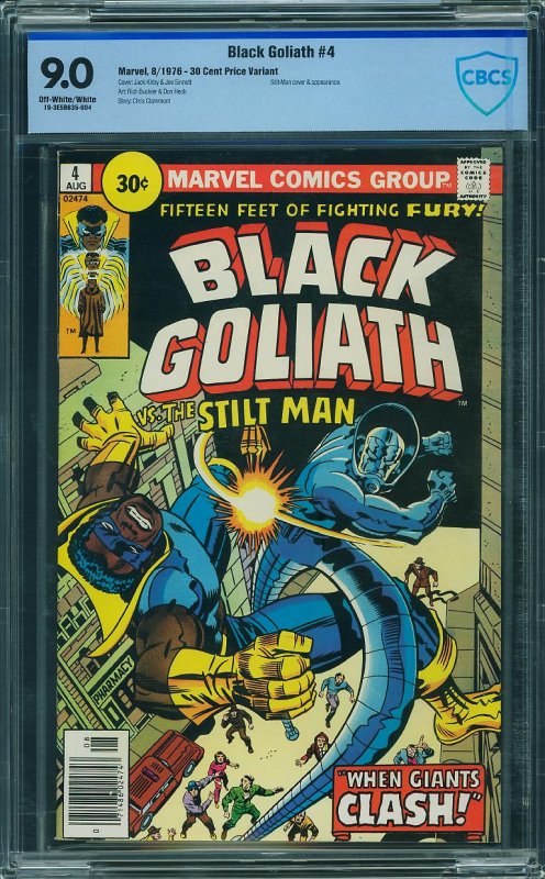 Black Goliath #4 (Marvel, 1976) CGC 9.0 - 30 Cent Price Variant